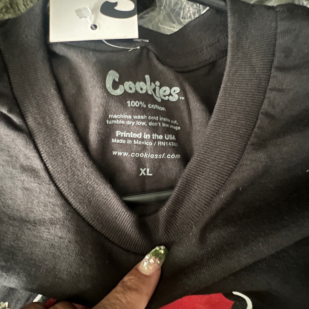 Cookies Logo Graphic T Shirt XL Black Streetwear Mens Tee Bay Area - Picture 3 of 3